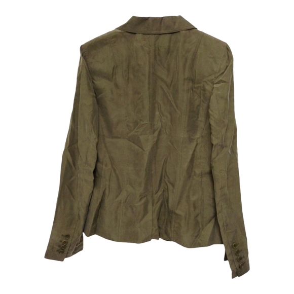 Talbots The Grace Fit Green Silk Blazer Size 10 NWT - Picture 3 of 6